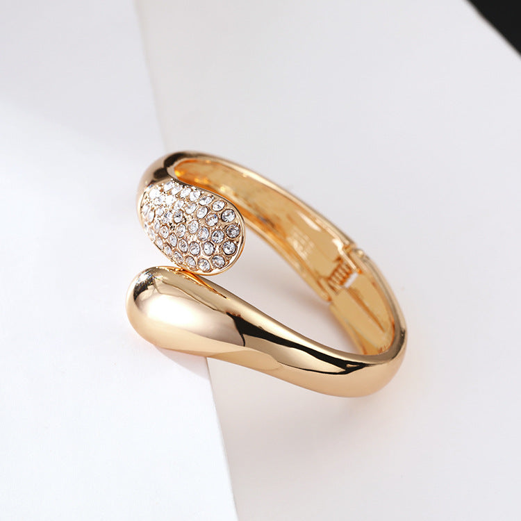 Women Statement Alloy Cuff Opening Rough Bangles Fashion Jewelry Party Wedding