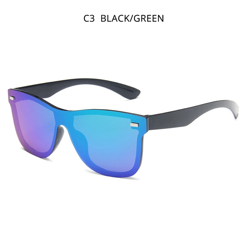 Fashion Rimless Sunglasses Men Vintage Square One-piece Lens Sun Glasses Stylish Brand Woman Sunglass Oculos De Sol