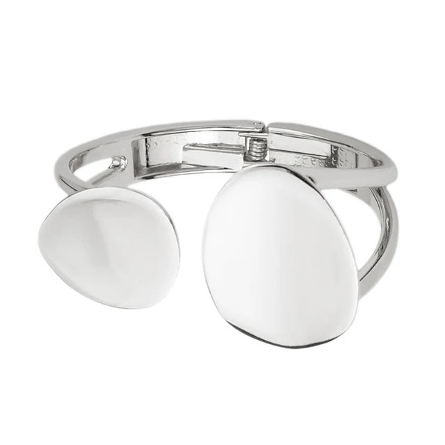 Women Statement Alloy Cuff Opening Rough Bangles Fashion Jewelry Party Wedding