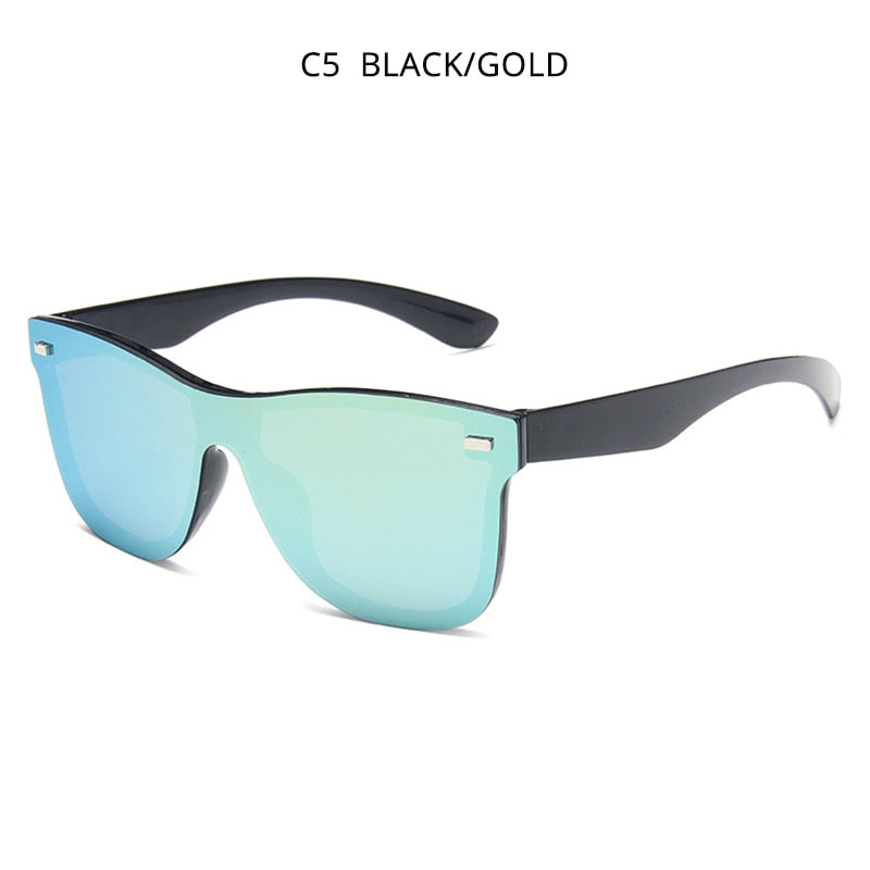 Fashion Rimless Sunglasses Men Vintage Square One-piece Lens Sun Glasses Stylish Brand Woman Sunglass Oculos De Sol