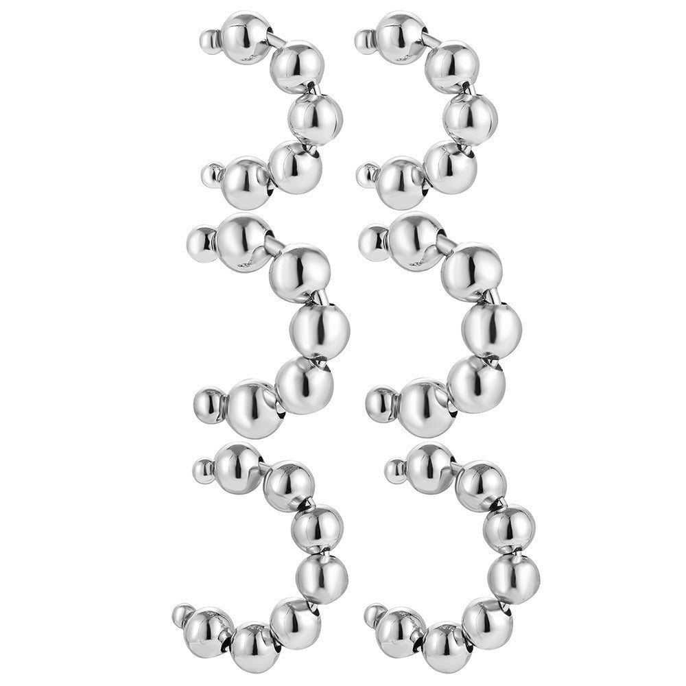 Metal Beads Personalized Ear Buckle Ear Clip Earrings