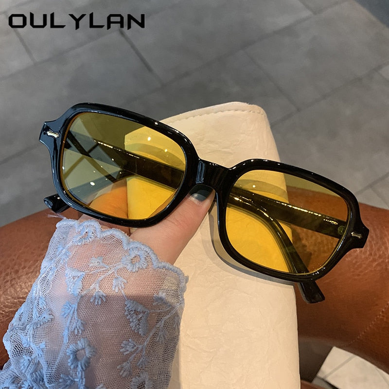 Sunglasses Women Men Luxury Brand Designer  Vintage Sunglass Female Male Black Yellow Sun Glasses UV400