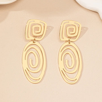 stud earrings for women Linear ring exaggerated style geometric ear accessories holiday party gift fashion jewelry