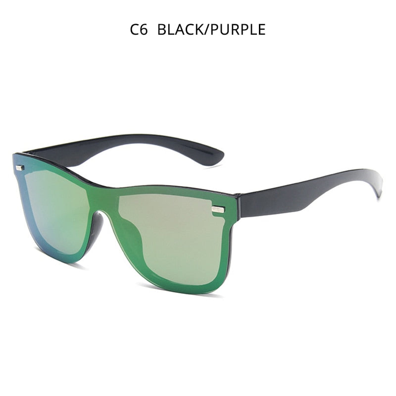 Fashion Rimless Sunglasses Men Vintage Square One-piece Lens Sun Glasses Stylish Brand Woman Sunglass Oculos De Sol