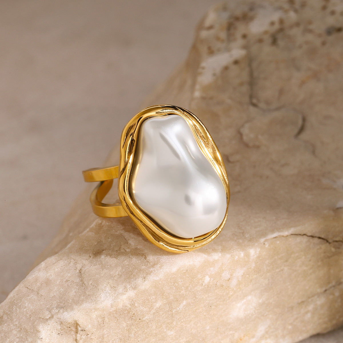 Stainless steel open ring for women's fashion ring