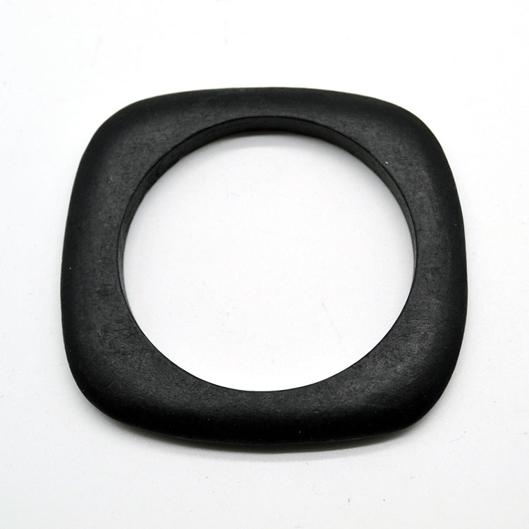 Thick Square Round Wood Bangles Fashion Women Vintage Designer Bracelet Jewelry Gift