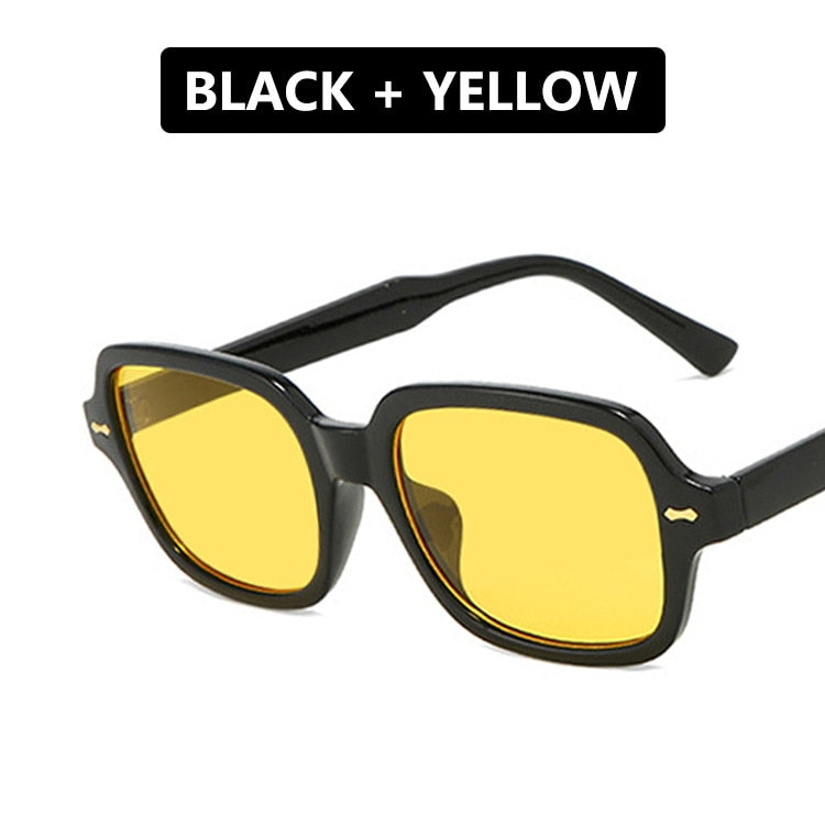 Sunglasses Women Men Luxury Brand Designer  Vintage Sunglass Female Male Black Yellow Sun Glasses UV400