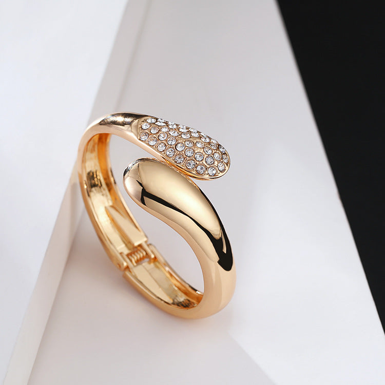 Women Statement Alloy Cuff Opening Rough Bangles Fashion Jewelry Party Wedding