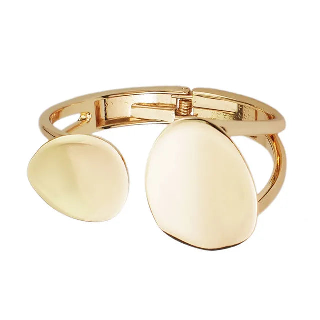 Women Statement Alloy Cuff Opening Rough Bangles Fashion Jewelry Party Wedding