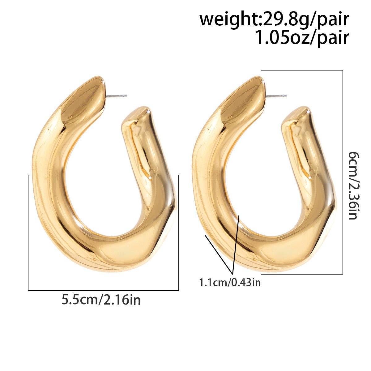 Retro and minimalist without ear holes, ear bone clip with ear rings