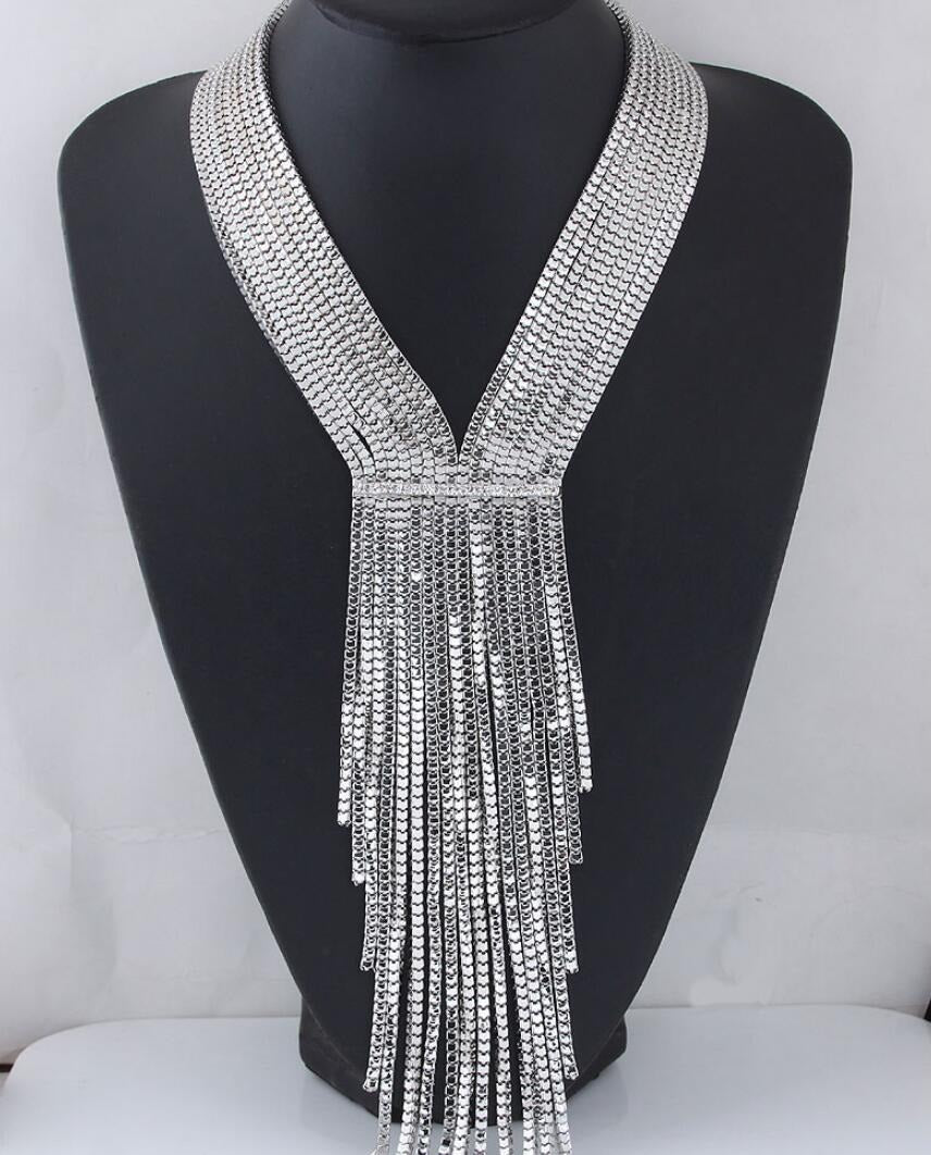 Necklace Luxury Women's Exaggerated Necklace Women's Necklace Trend Women's Tassel Chain Necklace Accessories