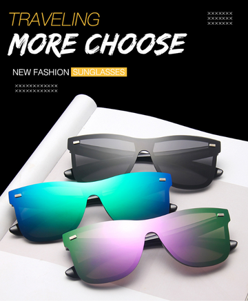 Fashion Rimless Sunglasses Men Vintage Square One-piece Lens Sun Glasses Stylish Brand Woman Sunglass Oculos De Sol